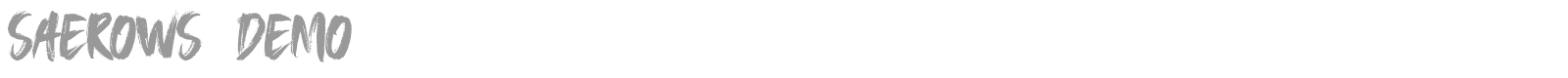 Saerows font preview